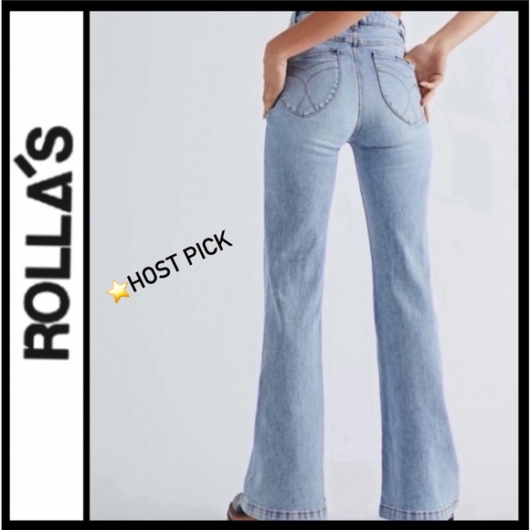 🎉SALE🎉NWT ⭐️HP Rolla’s High Rise Flare Jeans - Picture 4 of 11